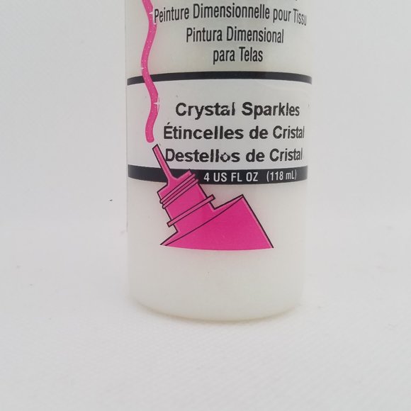 Tulip Fabric Glitter Paint 4 oz 5 Pack of Two Silver, Crystal, Gold & Blueberry - Picture 8 of 16